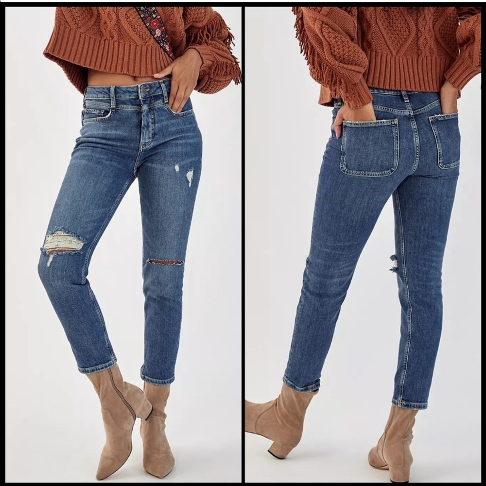 Anthropologie Pilcro and the Letterpress Sustainable Distressed Ankle Jeans 25